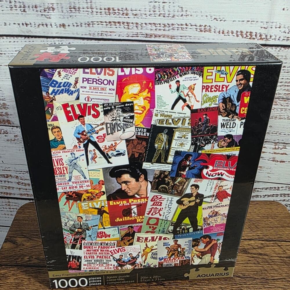 1000 Piece Elvis Presley Jigsaw Puzzle by Aquarius NIB